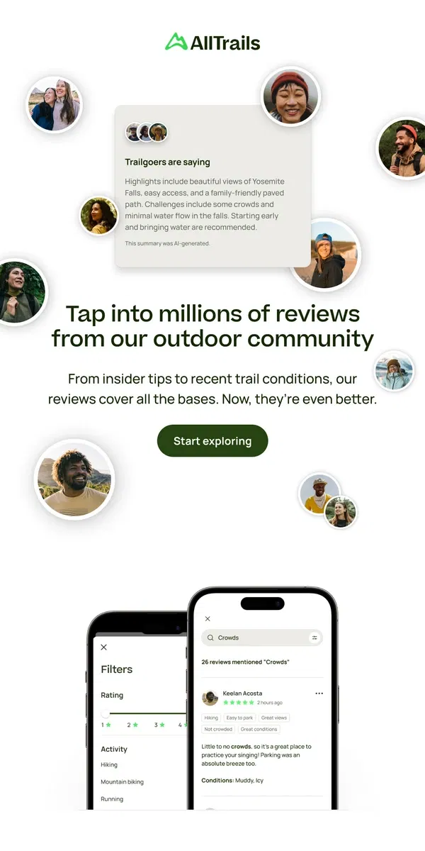 Email from AllTrails. Get even more out of our trail reviews