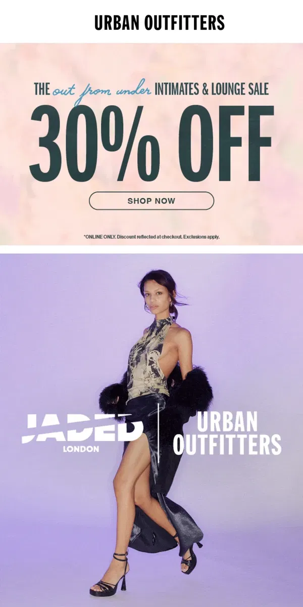 Email from Urban Outfitters. NEW COLLECTION: Jaded London