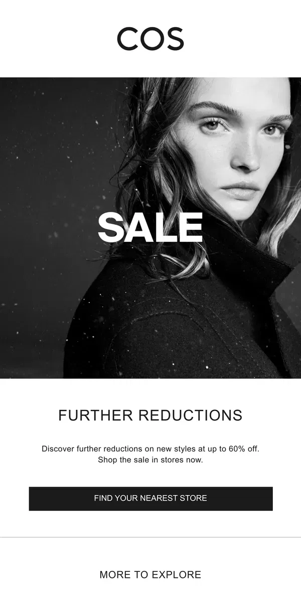 Email from COS. Further reductions on sale