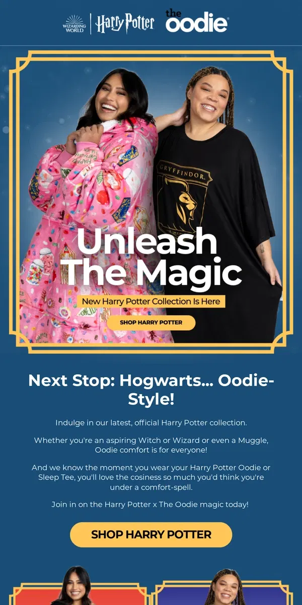 Email from The Oodie. [NEW] Harry Potter Collection 🔮