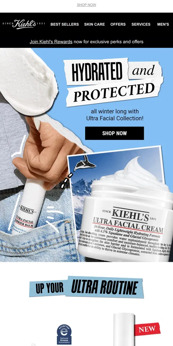 Email from Kiehl's. Get Winter-Ready Skin With Ultra Facial!