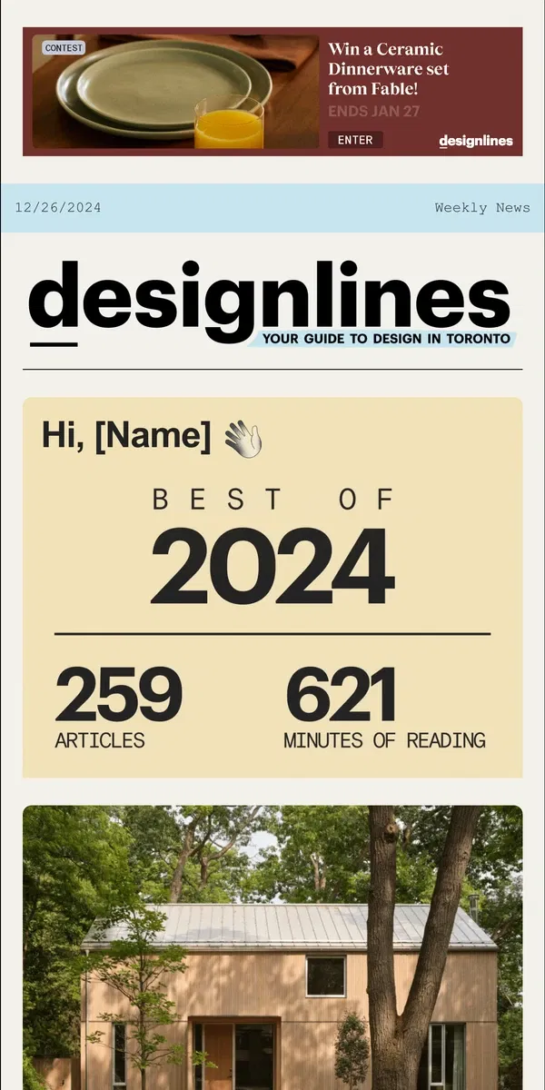 Email from Designlines. Our Top Stories of 2024