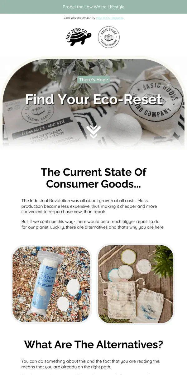 Email from Net Zero Co.. All is Not Lost💚