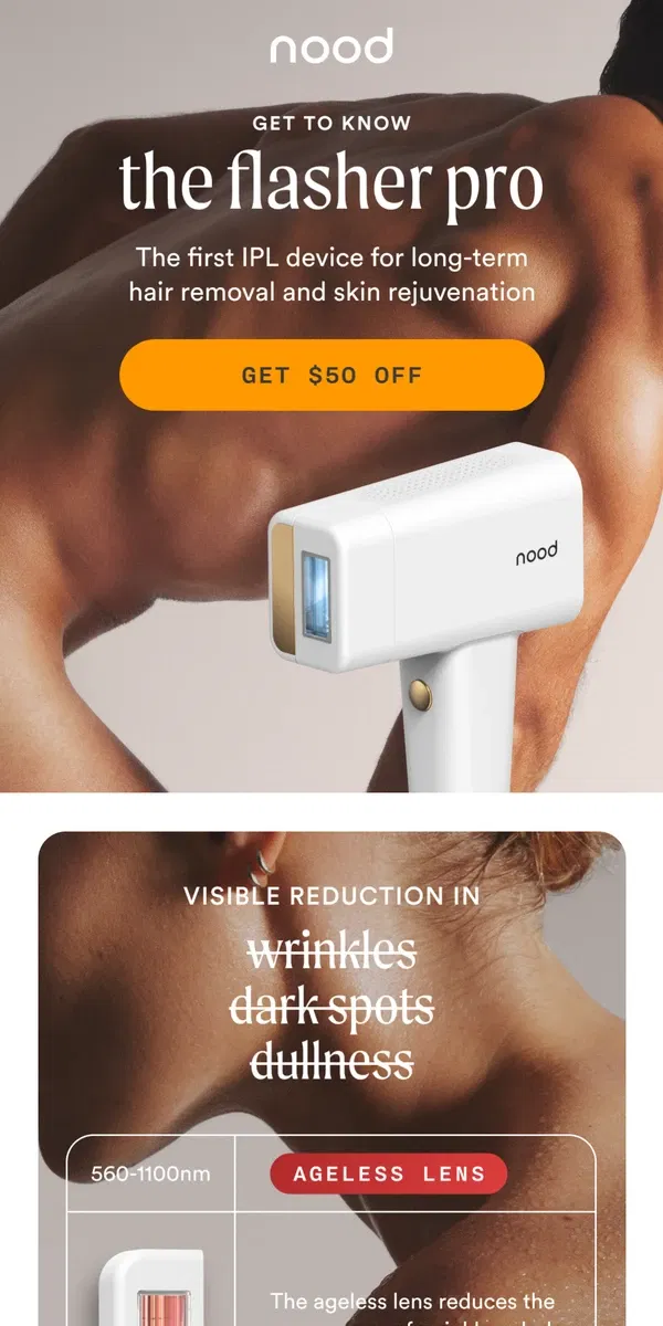 Email from Nood. The Best Beauty Device of 2025 🤯