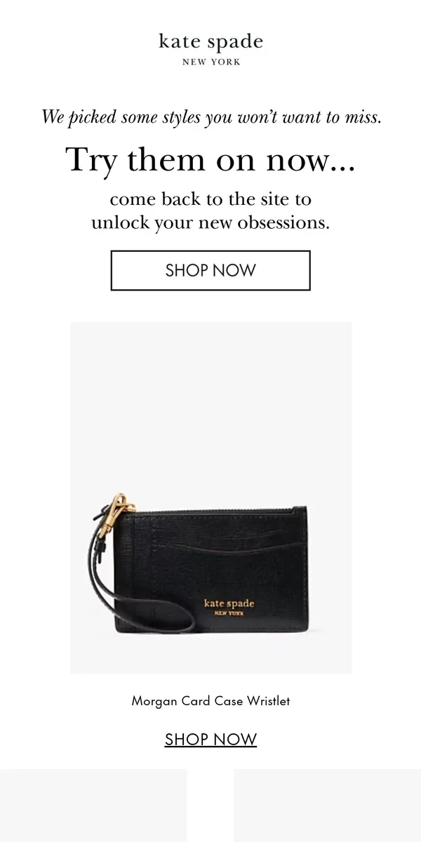 Email from Kate Spade. You have great taste!