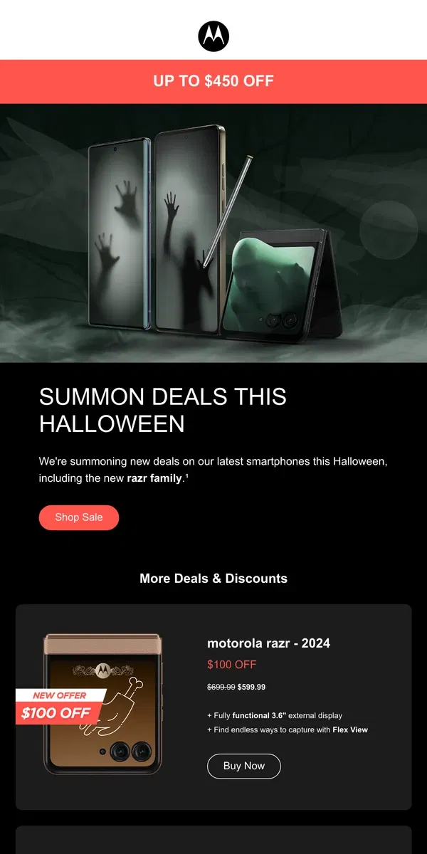 Email from Motorola. We summoned new deals for Halloween 👻