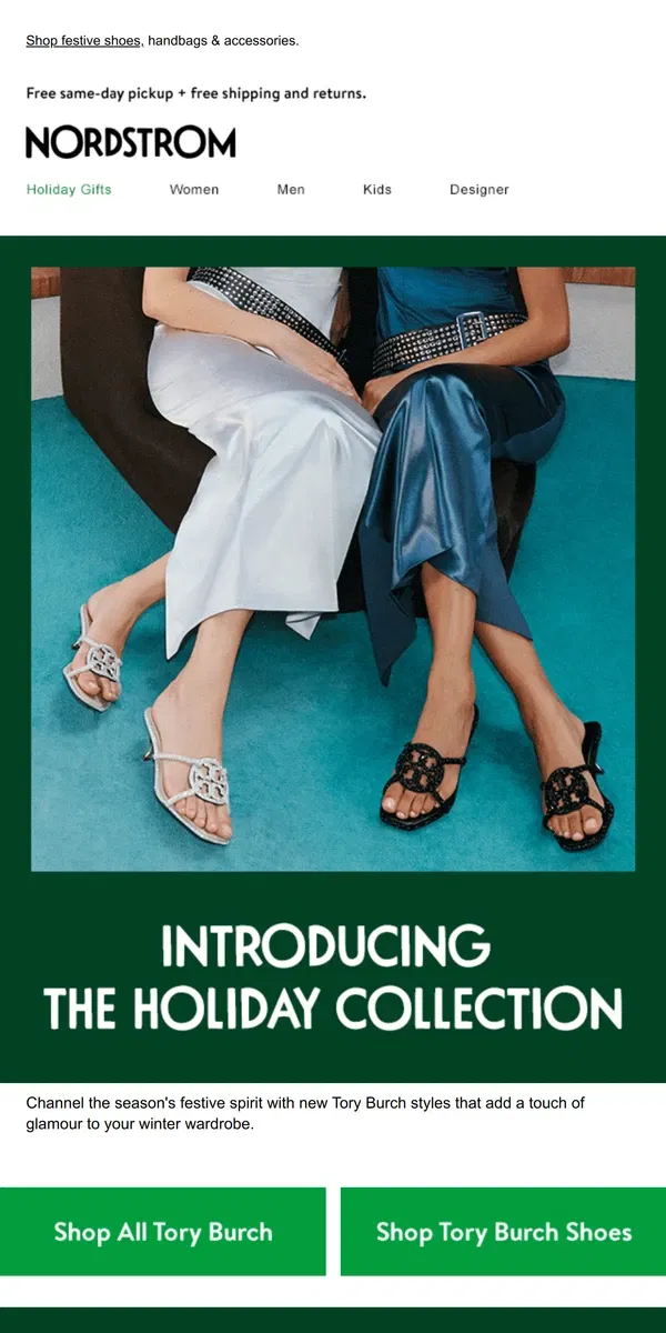 Email from Nordstrom. New: Tory Burch holiday collection