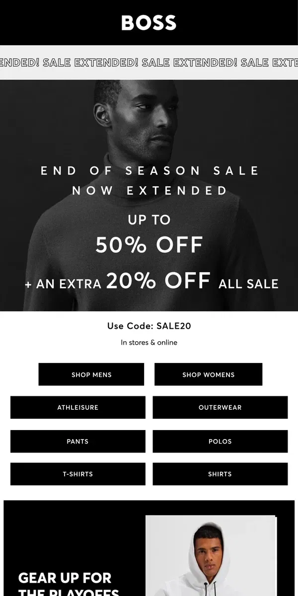 Email from HUGO BOSS. Final Weekend To Save!