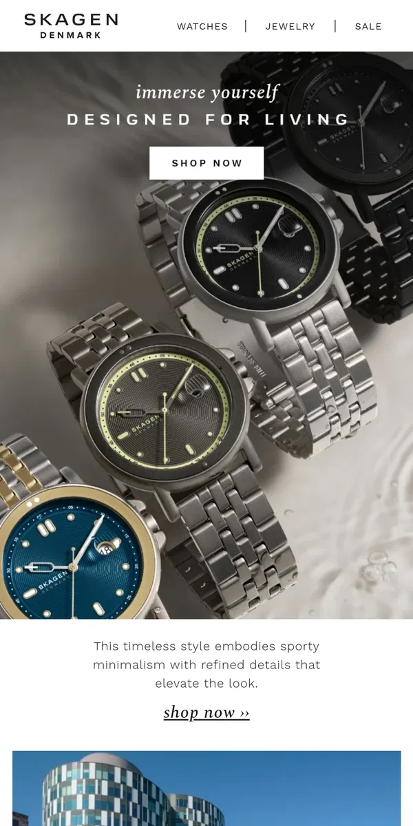 Email from Skagen. the sport, dive-style watch you need.