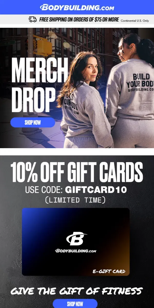 Email from Bodybuilding.com. ⏱️ Hurry, Limited Edition BBcom Merch Available Now!