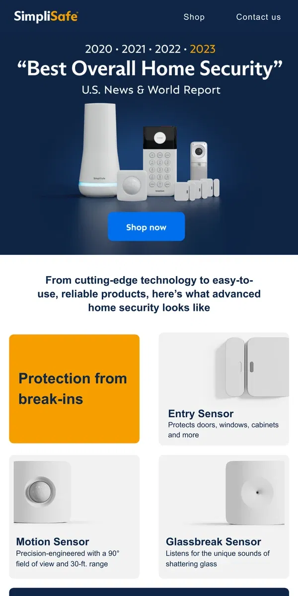 Email from SimpliSafe. Protect your home with security trusted by experts