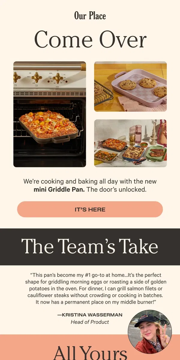 Email from Our Place. The hack to better stovetop griddling -->