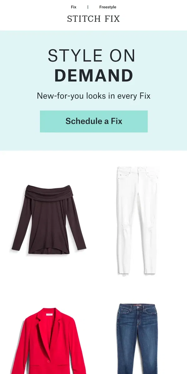 Email from Stitch Fix. Fab new styles right this way ➡️