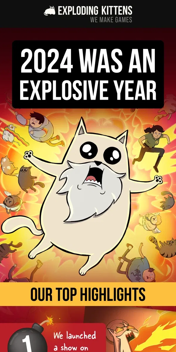 Email from Exploding Kittens. 2025 is gonna be weird! 🤪