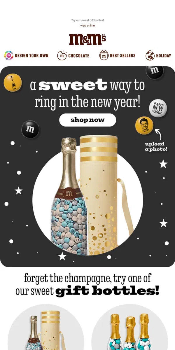 Email from M&M's. Start the New Year with M&M'S!