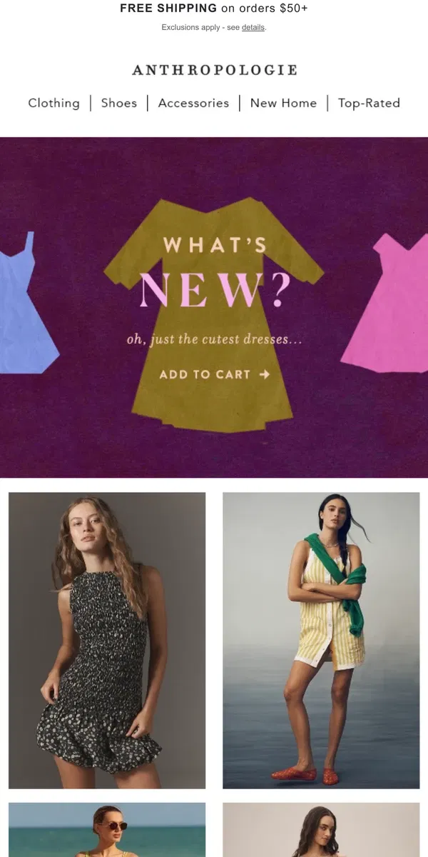 Email from Anthropologie. you heard it here first: NEW DRESSES!