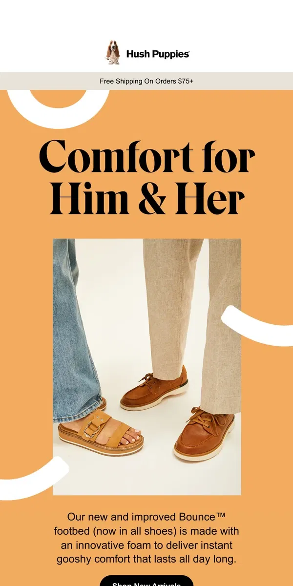 Email from Hush Puppies. Comfort with Every Step ❤️☁️