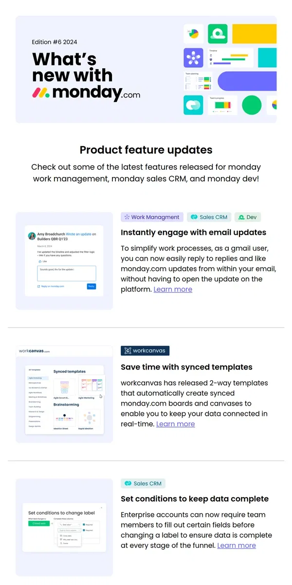 Email from monday.com. What’s new with monday.com 