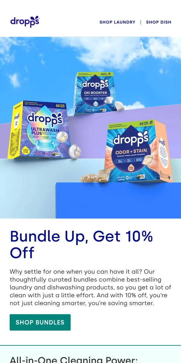 Email from Dropps. Bundle AND Save