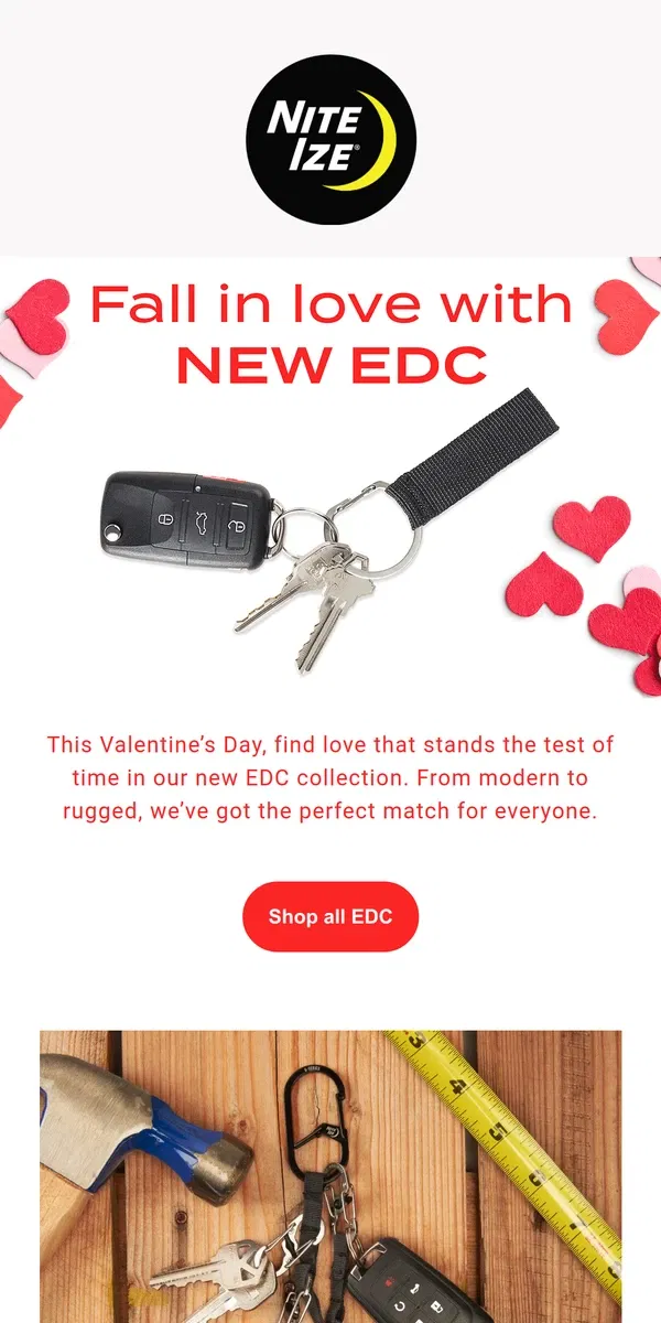 Email from Nite Ize. Fall in ❤️ with new EDC