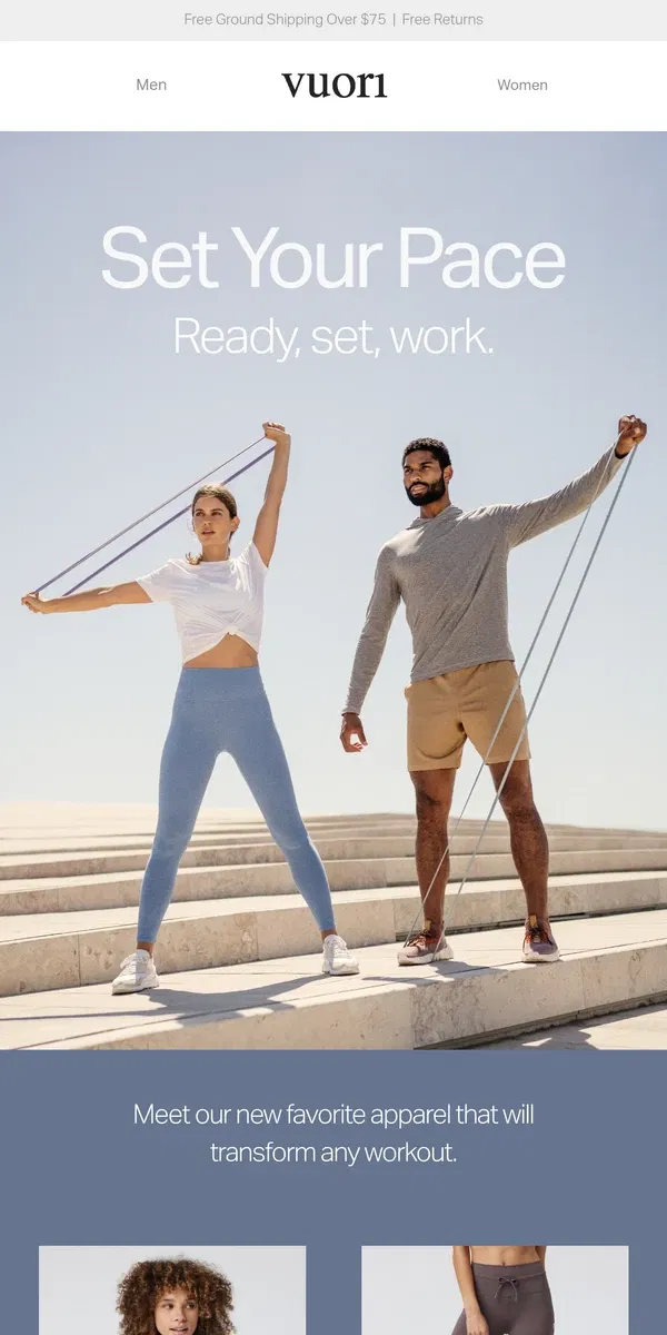 Email from Vuori. Meet our new fitness favorites