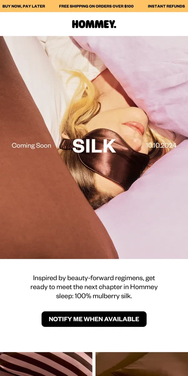 Email from Hommey. Silk: Coming 10.10.24 ✨