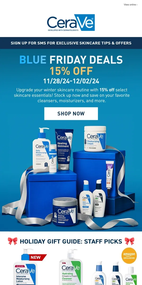 Email from CeraVe. 💙Blue Friday Deals - 15% OFF!