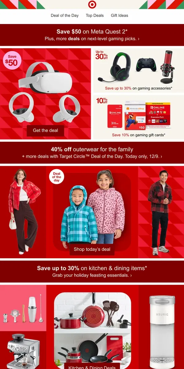 Email from Target. Save $50 on Meta Quest 2 🎮