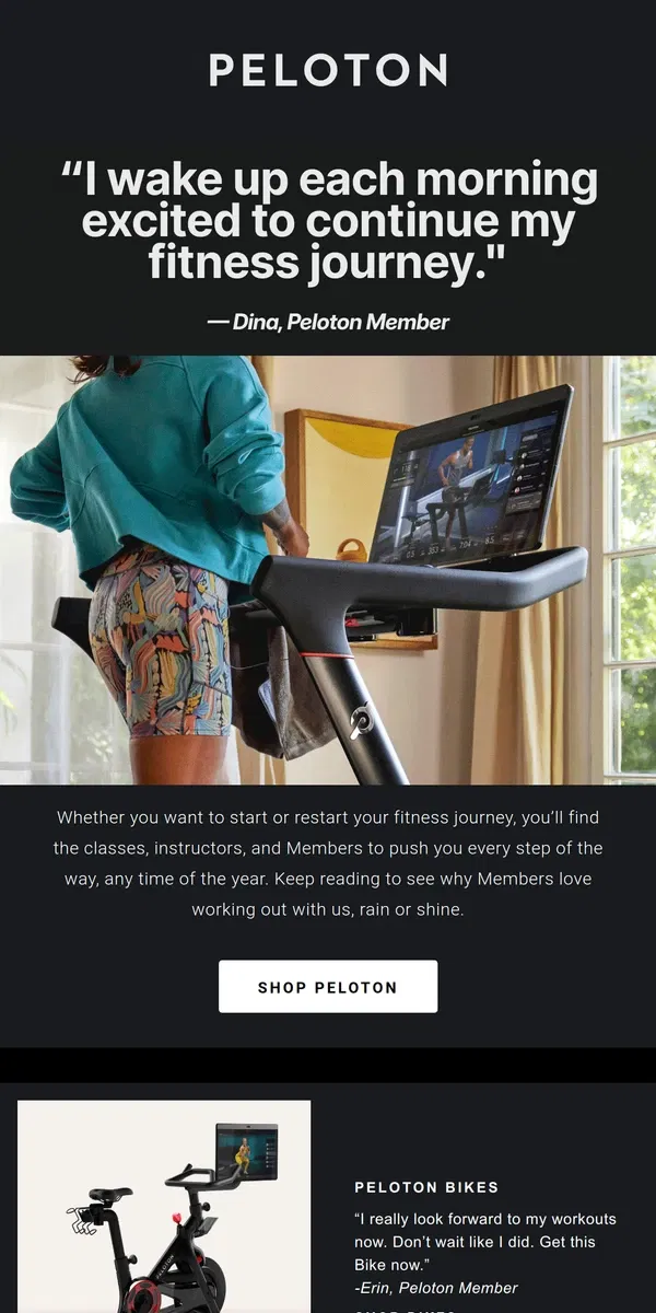 Email from Peloton. See what makes our Members move