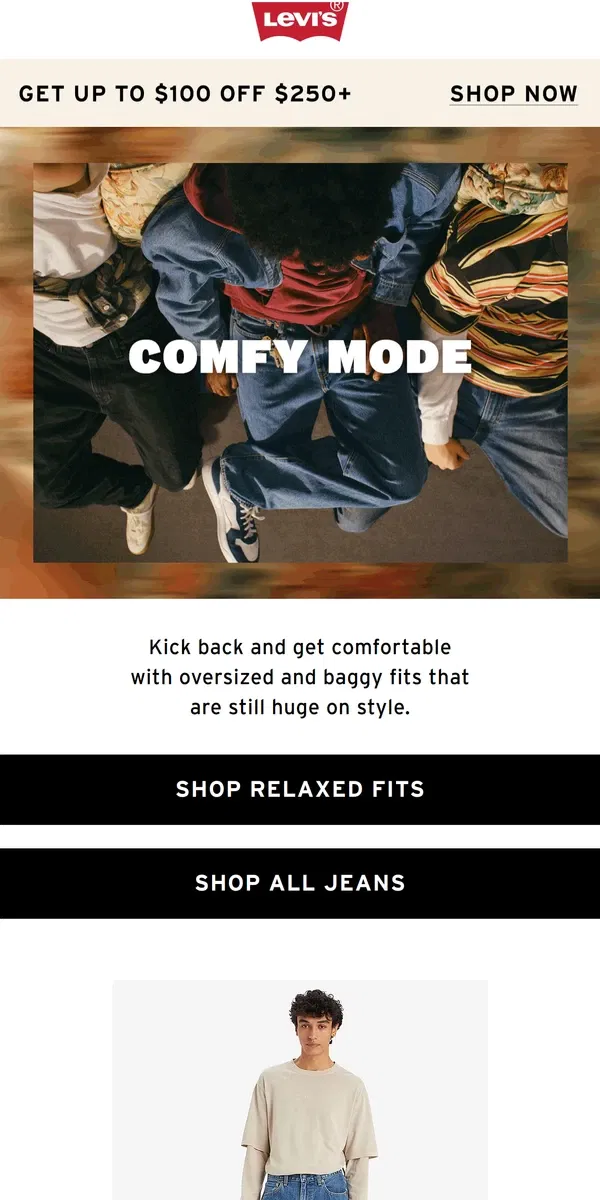 Email from Levi's. Discover Baggy bliss