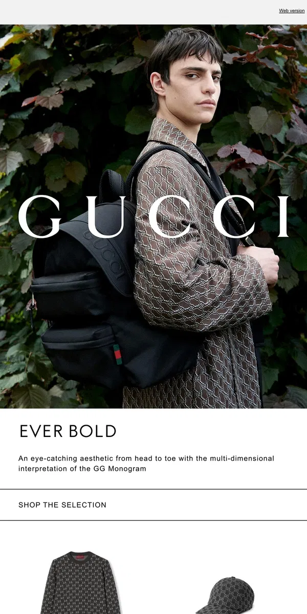 Email from GUCCI. A Modern Motif