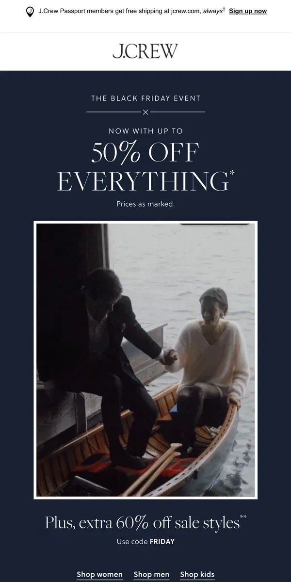 Email from J.Crew. Our *best* Black Friday ever is here…