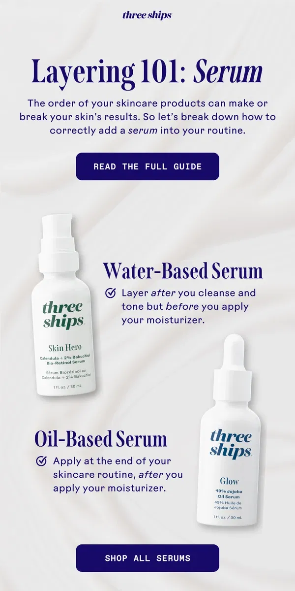 Email from Three Ships Beauty. Are you missing out on results?