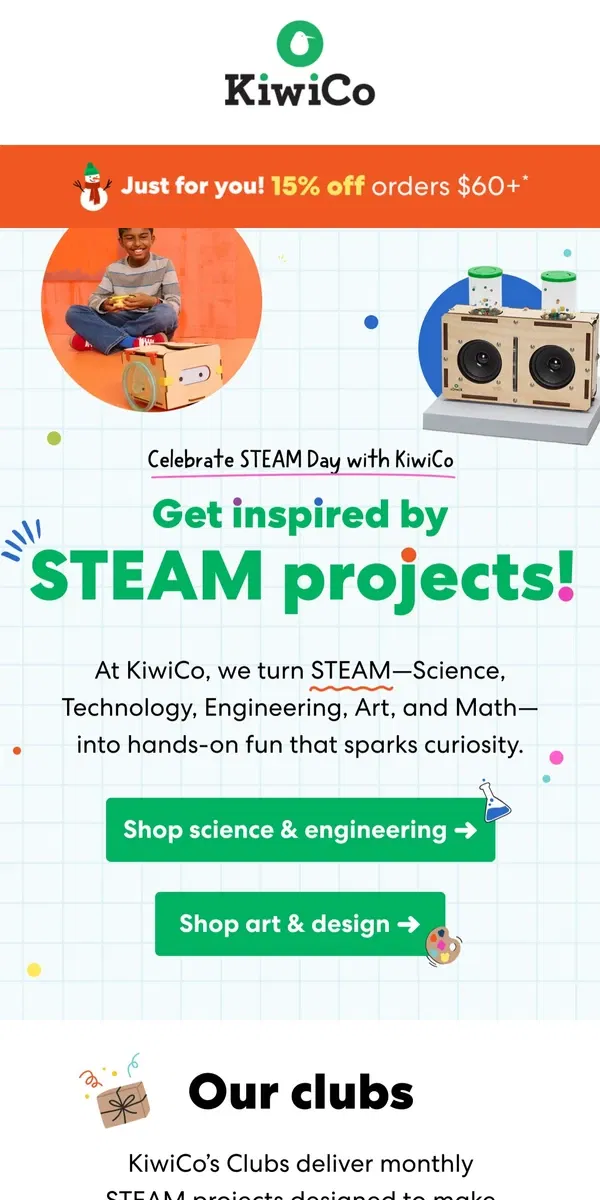 Email from KiwiCo. Don’t miss out on sitewide savings 