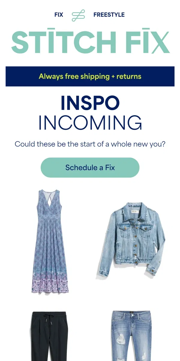 Email from Stitch Fix. These are SO YOU