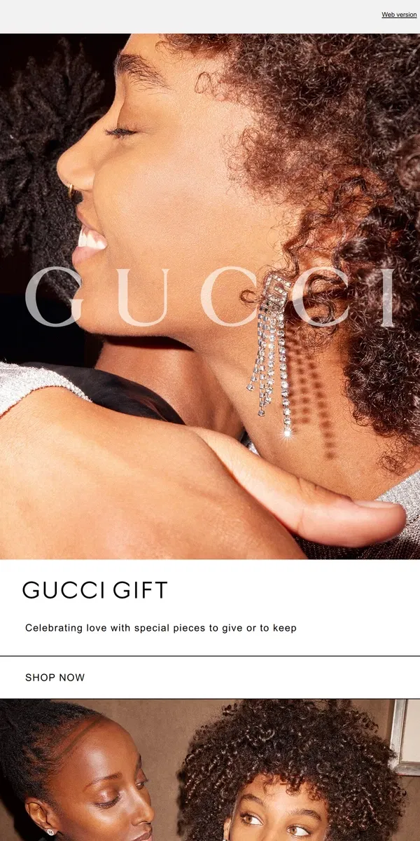 Email from GUCCI. The Gift Edit