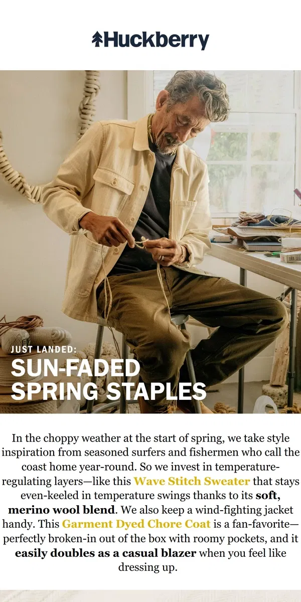 Email from Huckberry. Surf Shack Not Included