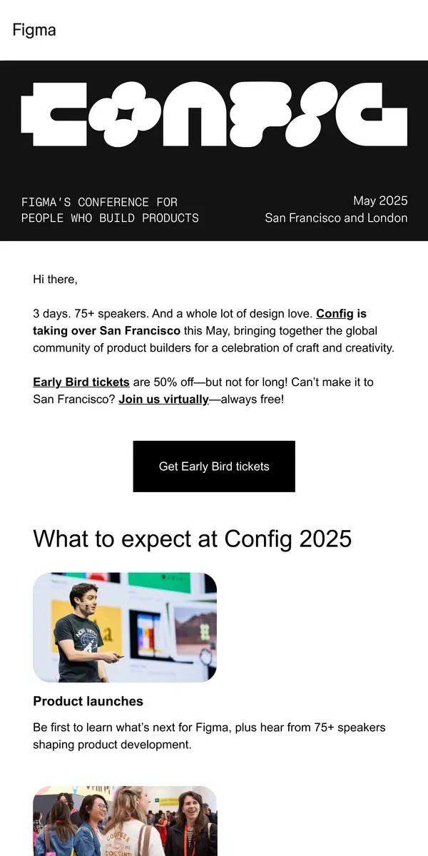 Email from Figma. Config 2025: Why you can't miss it