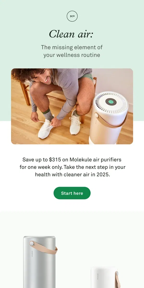 Email from Molekule. Everyone Forgets This Resolution.