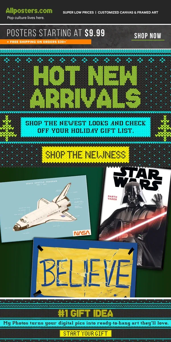 Email from AllPosters. 🔥Hot new picks for pop culture fanatics