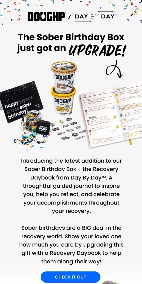 Email from Doughp. Celebrate Sober Birthdays!