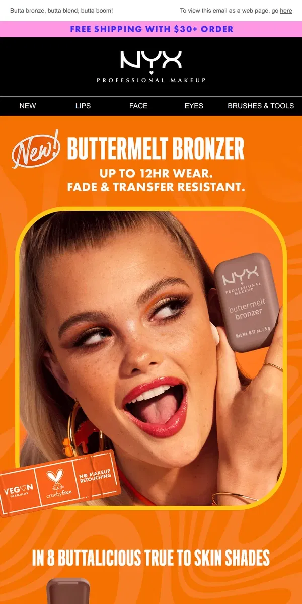 Email from NYX Professional Makeup. ✨ NEW! Buttermelt Bronzer is here! ✨