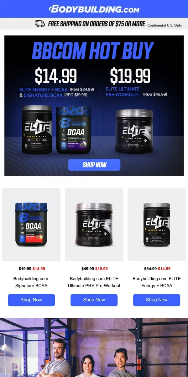 Email from Bodybuilding.com. 🔥 Sizzling Savings! Shop BBCOM Hot Buy!