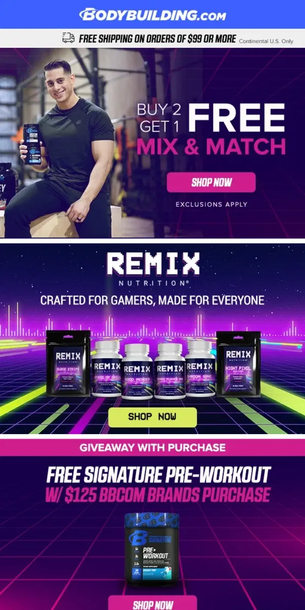 Email from Bodybuilding.com. 💪 Power Up with PERFORMANCE DEALS!