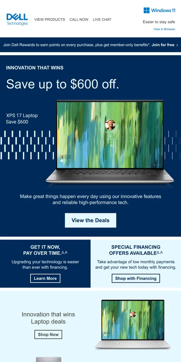 Email from Dell. Save up to $600 on top tech that everyone wants.