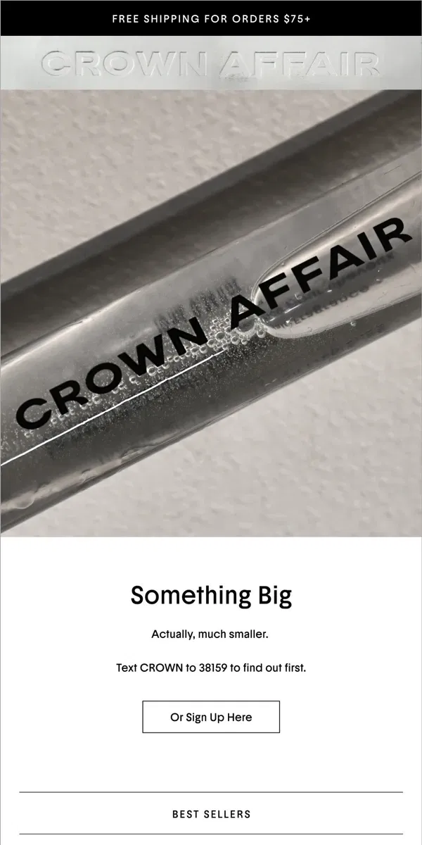 Email from Crowns Affair. Shhhh Don’t Tell