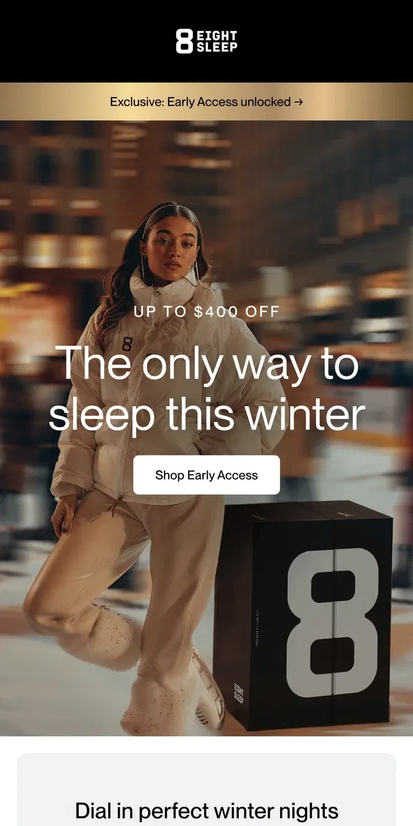 Email from Eight Sleep. SALE’S ON.