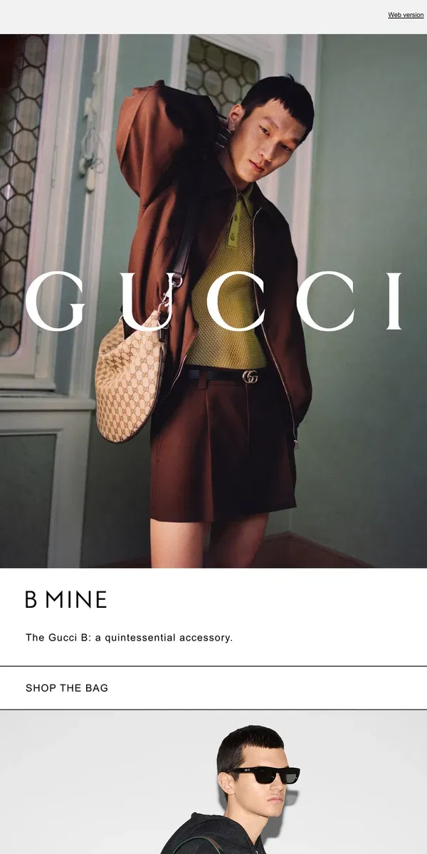 Email from GUCCI. Crafted for the Bold