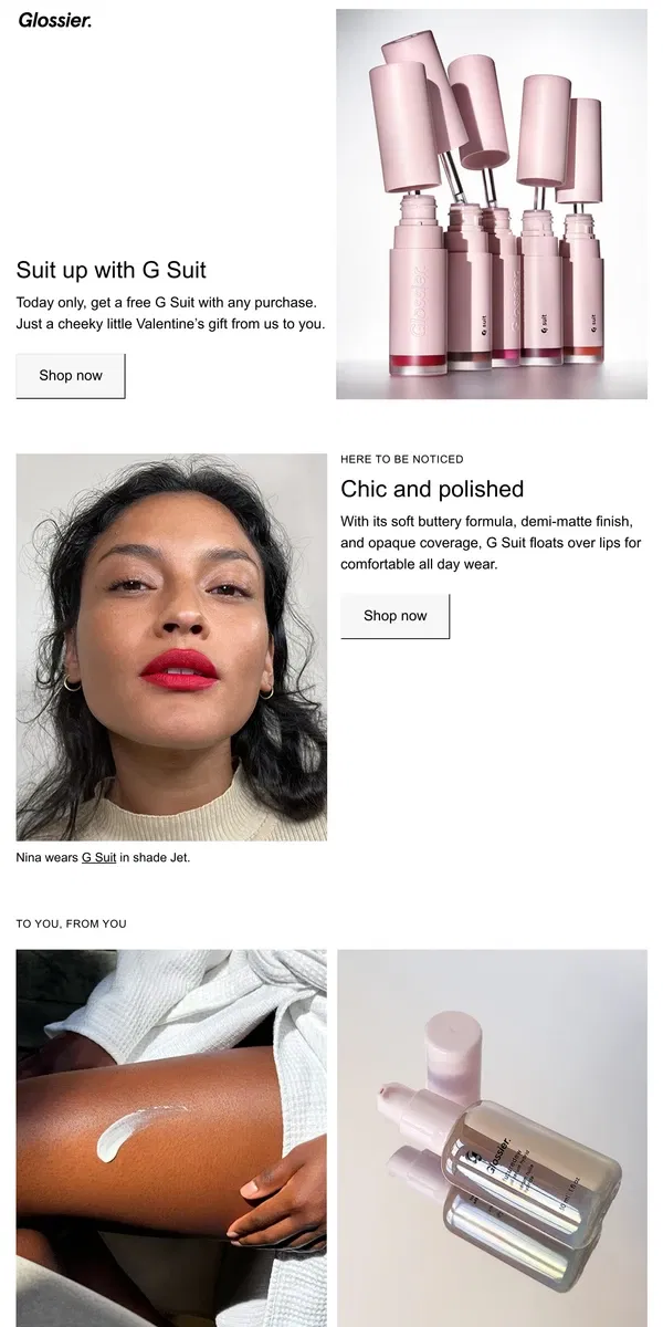 Email from Glossier. Time’s almost up