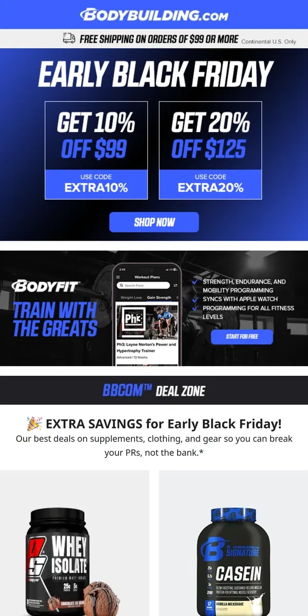 Email from Bodybuilding.com. 💪 Flexing BIG DEALS on Protein, Creatine, Gear & Apparel! + REVEL is here!